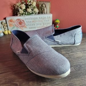 NWOT TOMS | Blue with Silver Shiney tint.